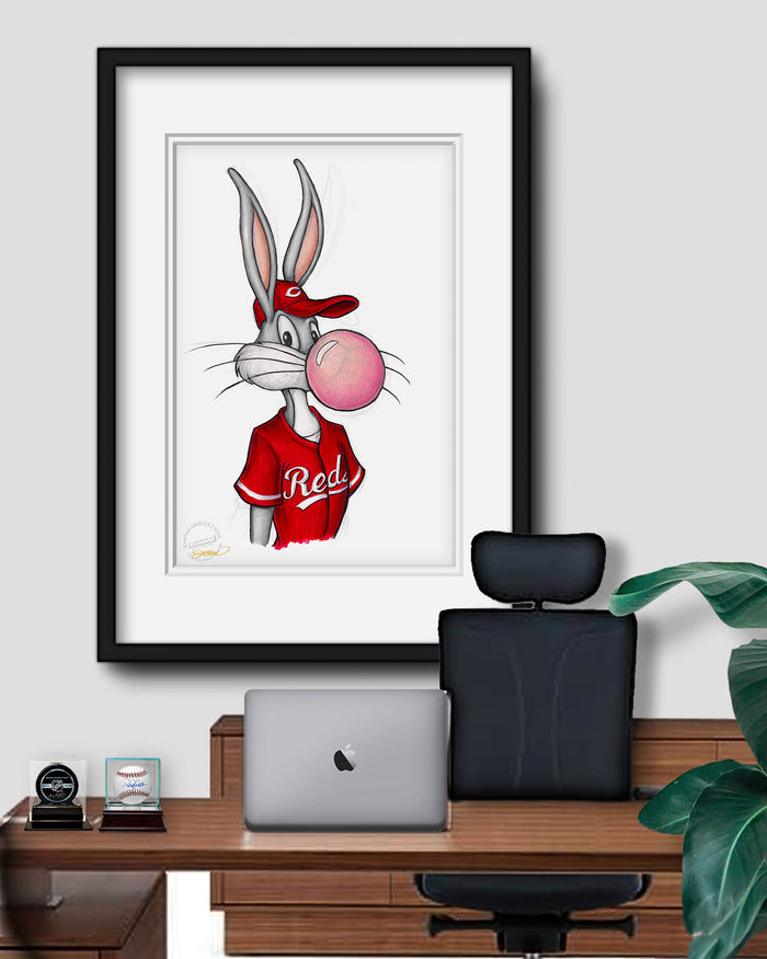 Bubblegum Bugs x MLB Reds Limited Edition Art Print