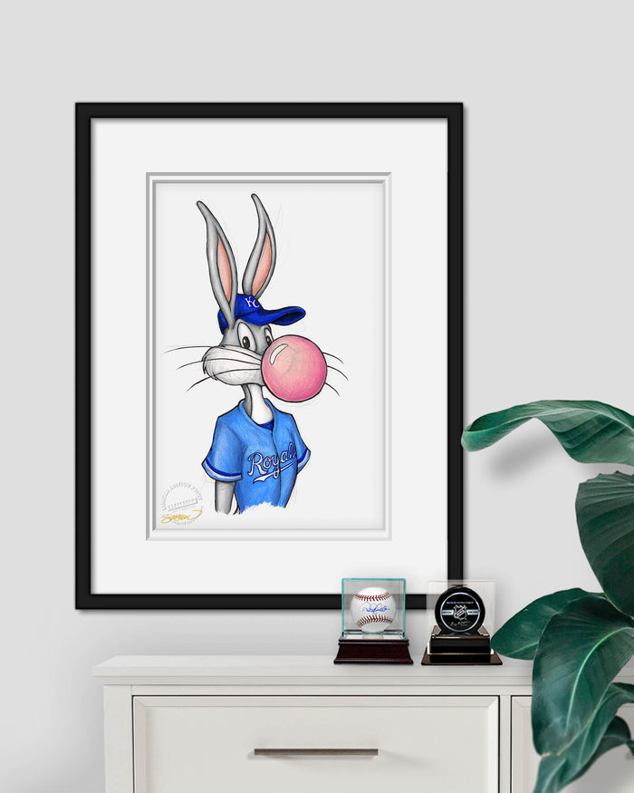 Bubblegum Bugs x MLB Royals Limited Edition Art Print