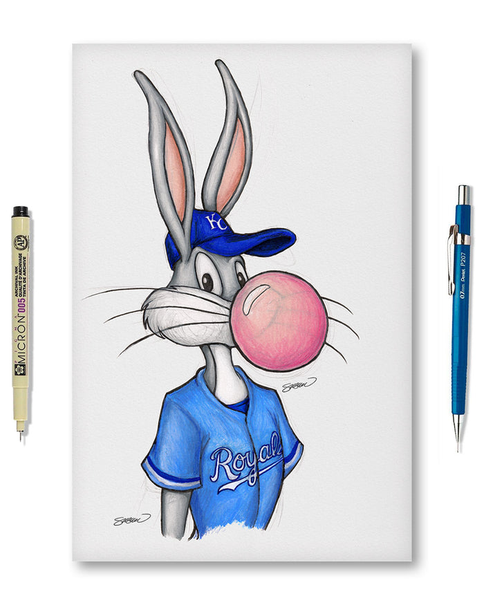Bubblegum Bugs x MLB Royals Limited Edition Art Print