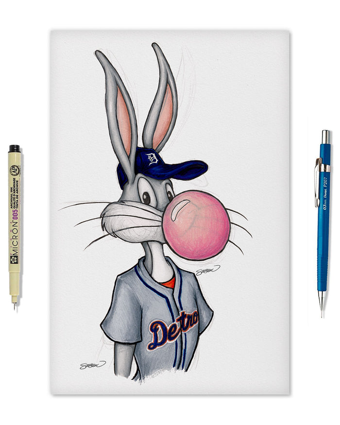 Bubblegum Bugs x MLB Tigers Limited Edition Art Print