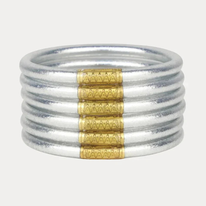 (BuDhaGirl) All Weather Bangles-Silver