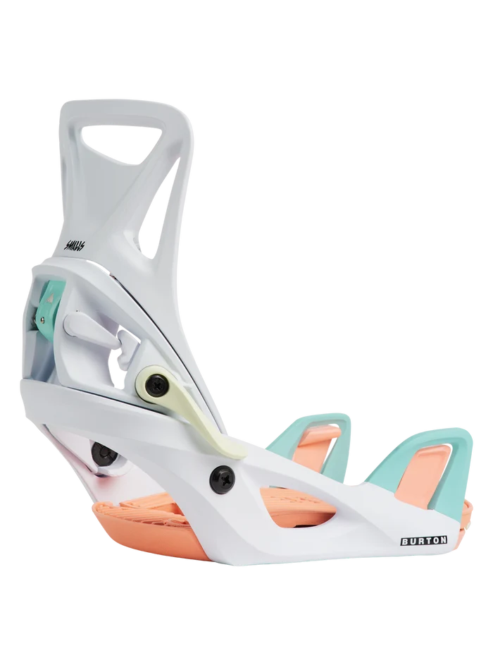 Product image of Kids' Burton Step On® Smalls Re:Flex Snowboard Bindings[Variant:White / Multi]
