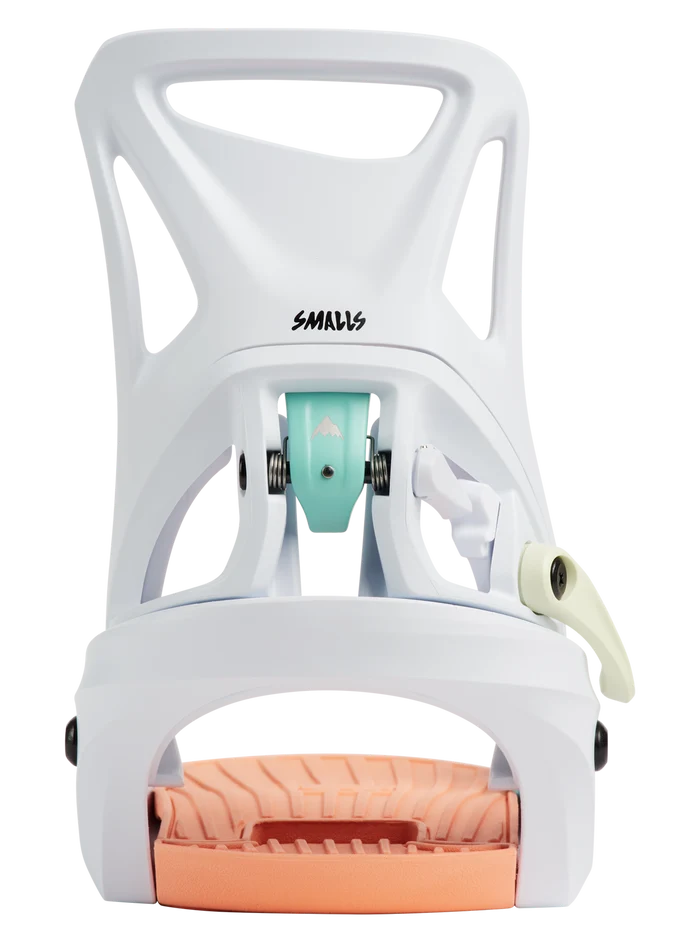 Product image of Kids' Burton Step On® Smalls Re:Flex Snowboard Bindings[Variant:White / Multi]