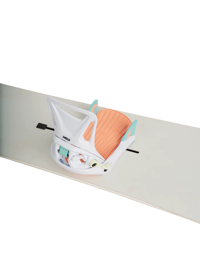 Product image of Kids' Burton Step On® Smalls Re:Flex Snowboard Bindings[Variant:White / Multi]