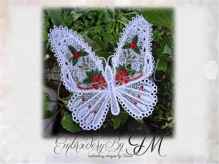 Butterfly December / 4x4 hoop