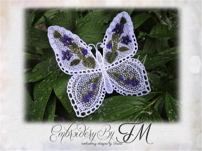Butterfly February / 4x4 hoop