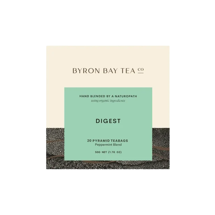 Retail box Byron Bay Tea Company Digest pyramid teabag