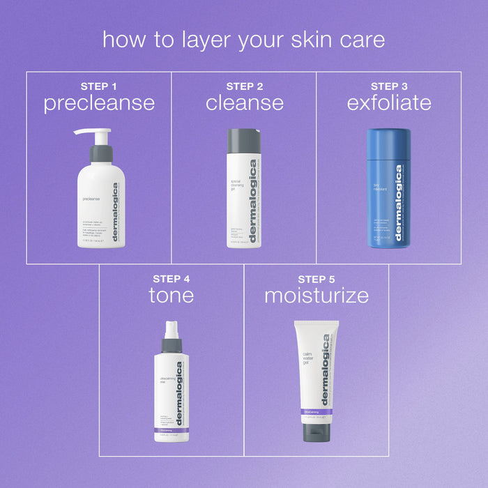 calm water gel how to layer your skin care