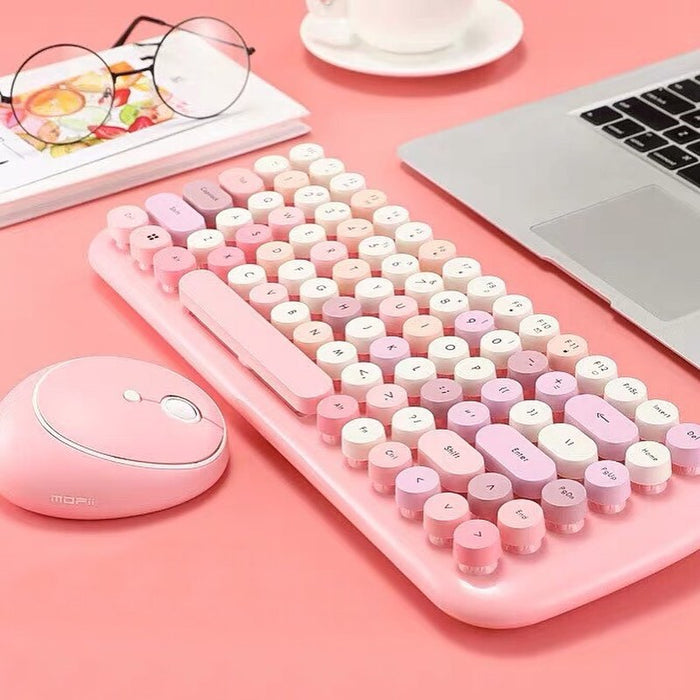 Candy Color Wireless Keyboard and Mouse Set