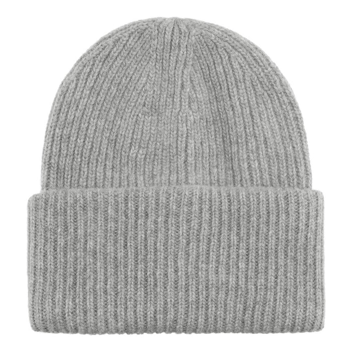 Cashmere beanie hue i lysegrå