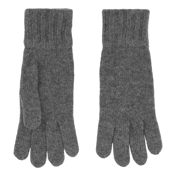 Cashmere handsker med bred rib i mørkegrå