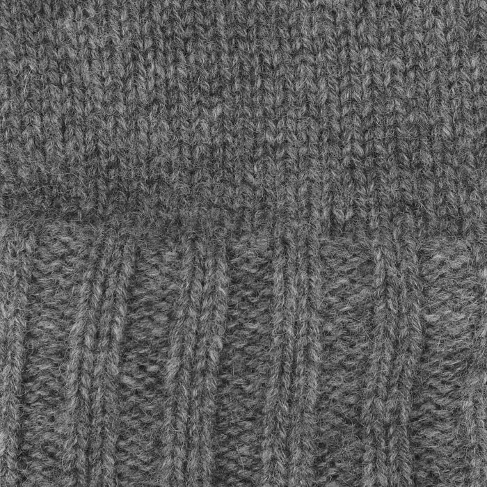 Cashmere handsker med bred rib i mørkegrå