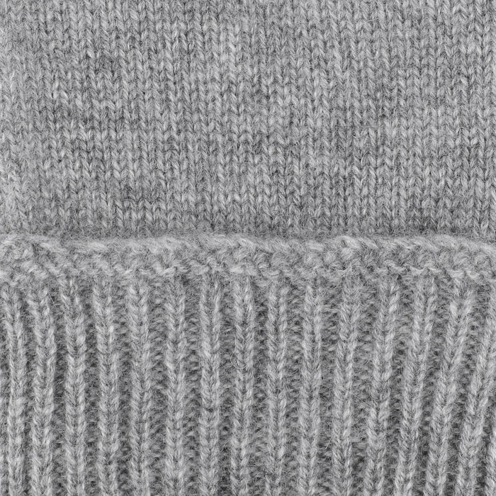 Cashmere handsker med rib kant i lysegrå
