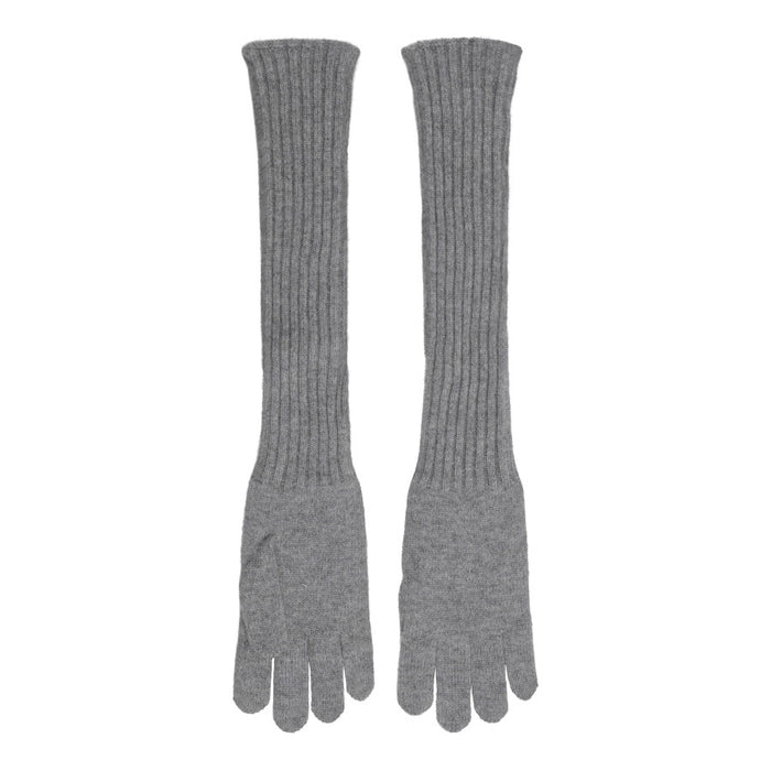 Cashmere hansker med ekstra-langt skaft grå
