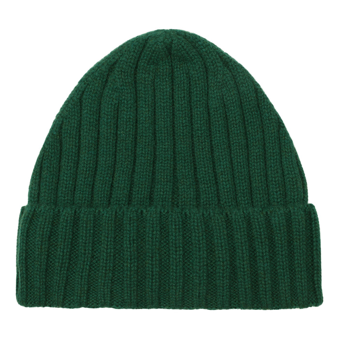 Cashmere hue i bred rib i grøn