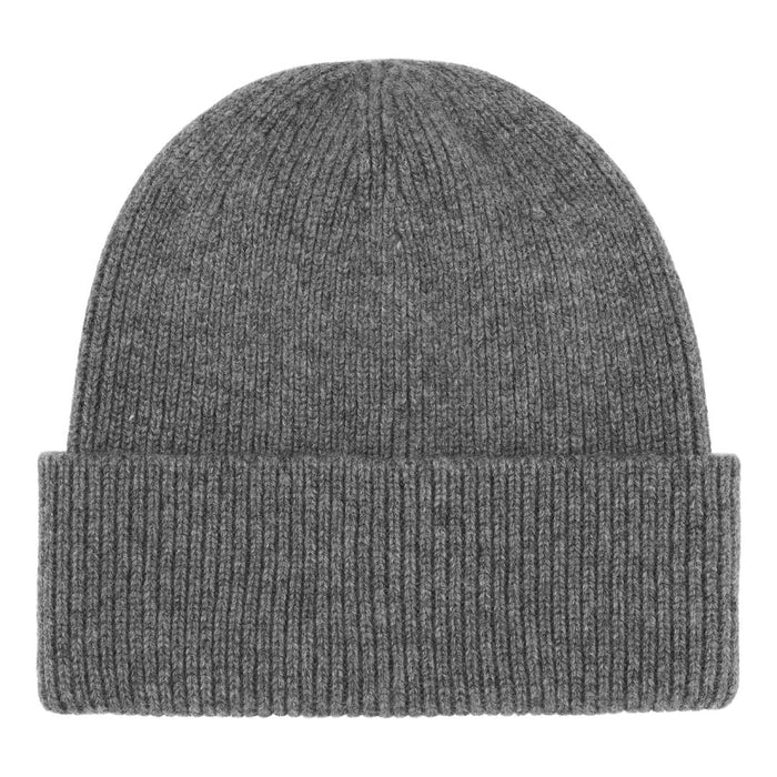 Cashmere rib hue i mørkegrå