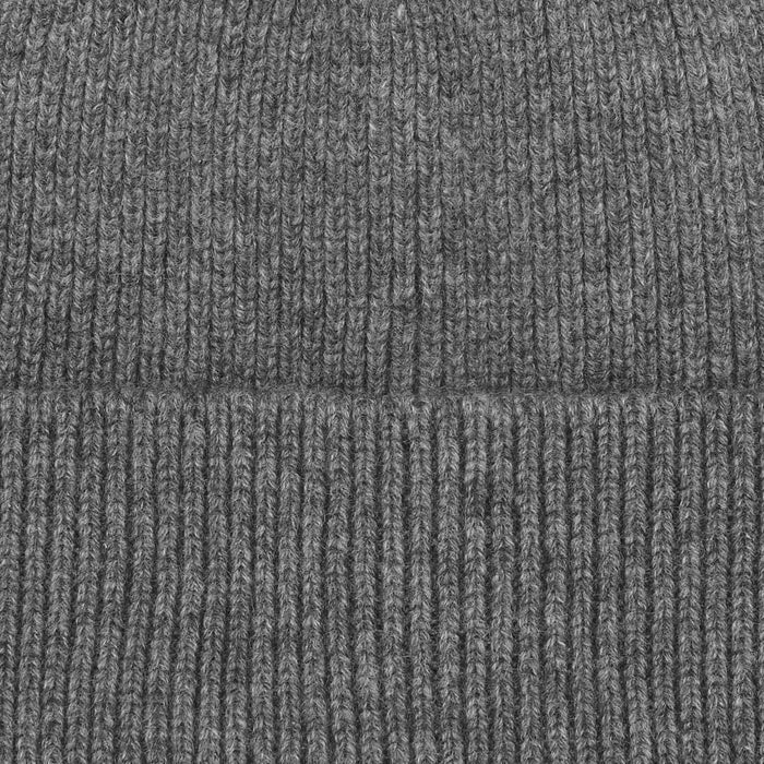 Cashmere rib hue i mørkegrå