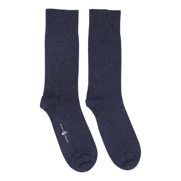 Cashmere strømper til mænd og kvinder admiralblå