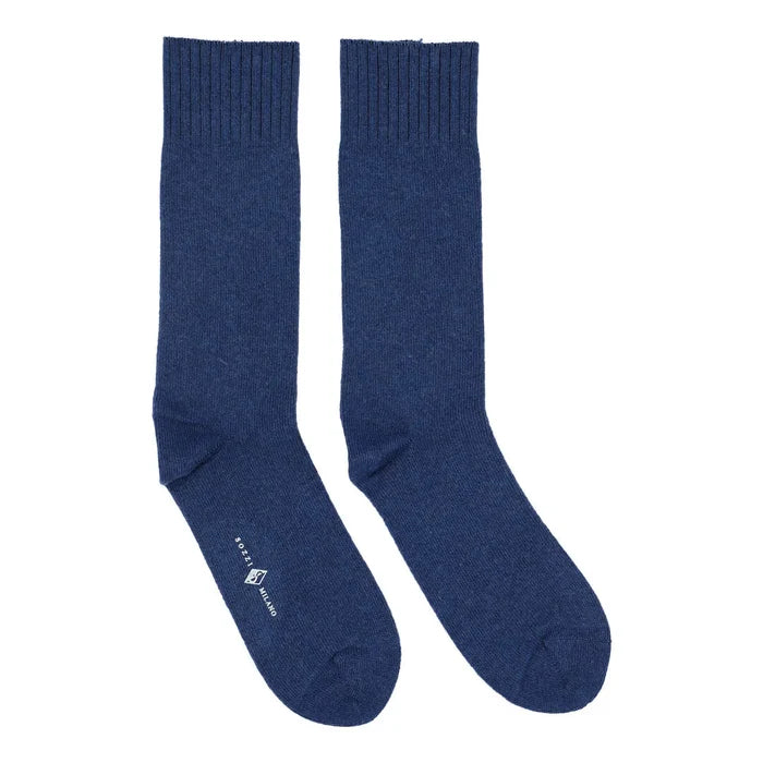 Cashmere strømper til mænd og kvinder jeansblå
