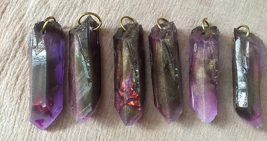 CAST CRYSTAL PENDANTS- BLACK MAGIC