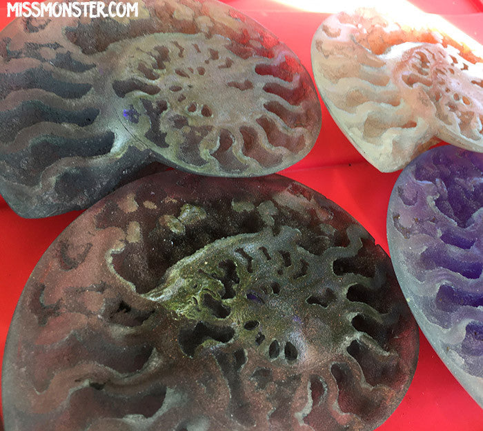 CAST URETHANE GLOW IN THE DARK AMMONITE