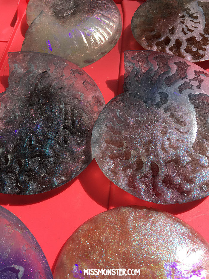 CAST URETHANE GLOW IN THE DARK AMMONITE