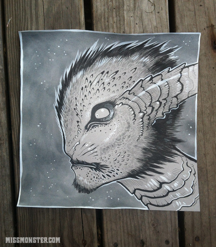 CATMAN- ORIGINAL INK DRAWING