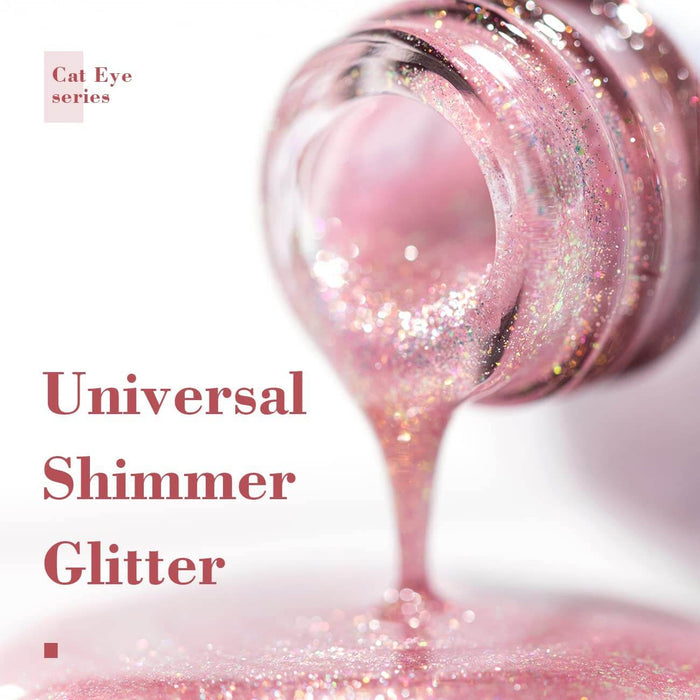 RARJSM ®Champagne Pink Aurora Velvet Cat Eye Gel Polish 15 ml