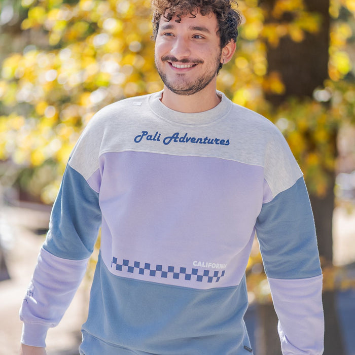 Checkered Colorblock Sweatshirt