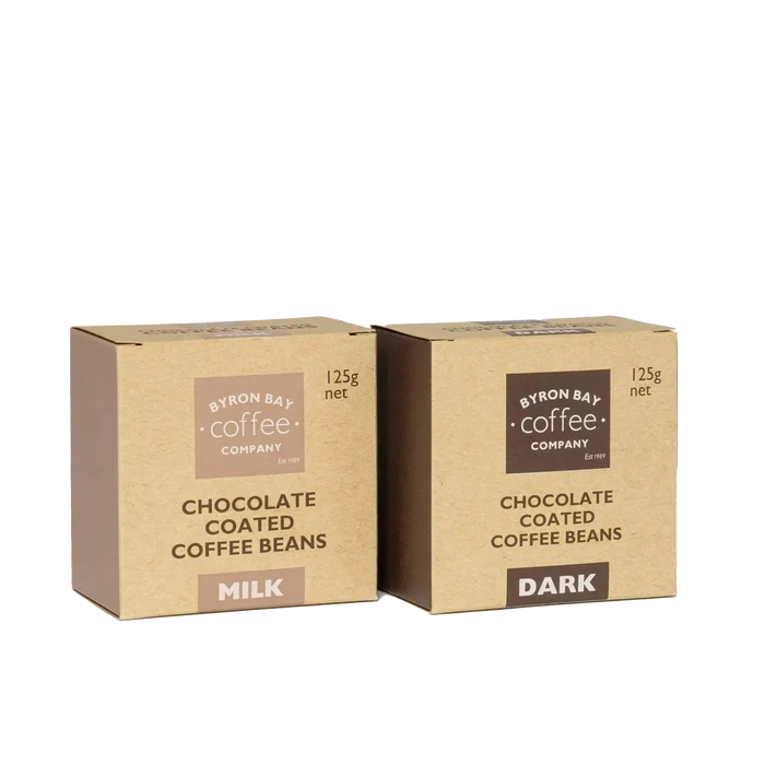 Chocolate Perk Up Pack - Byron Bay Coffee Company milk and dark chocolate coated coffee beans.