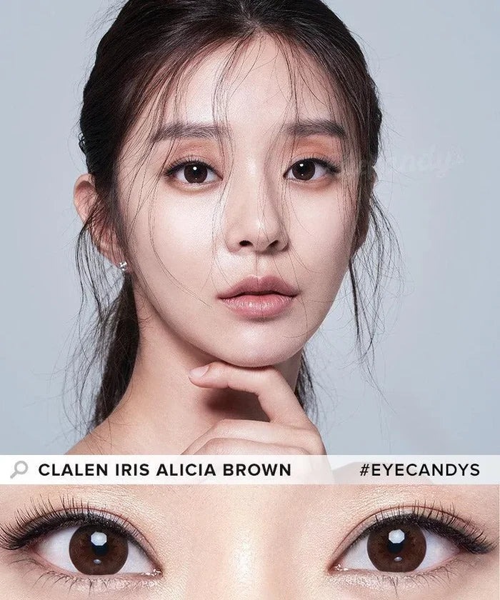 Clalen Iris Alicia Brown (30pk) Colored Contacts Circle Lenses - EyeCandys