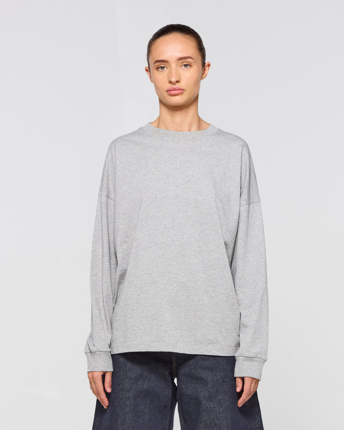 Classic Cotton Long Sleeve T-Shirt - Grey
