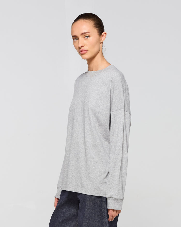 Classic Cotton Long Sleeve T-Shirt - Grey