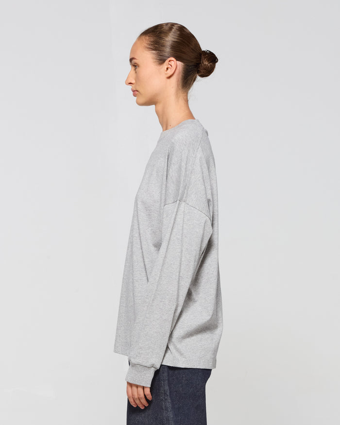 Classic Cotton Long Sleeve T-Shirt - Grey