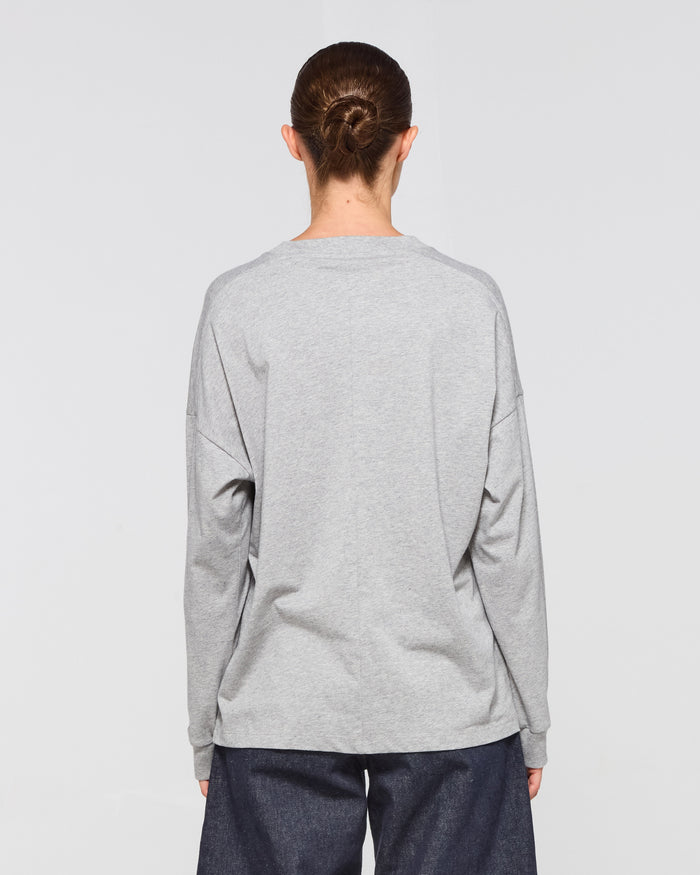 Classic Cotton Long Sleeve T-Shirt - Grey