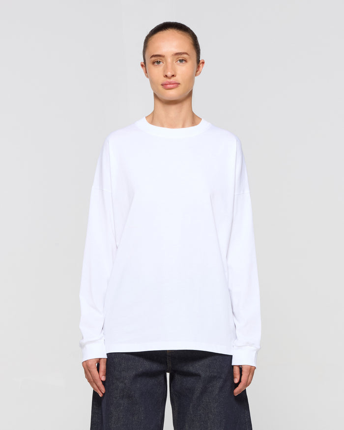 Classic Cotton Long Sleeve T-Shirt - White