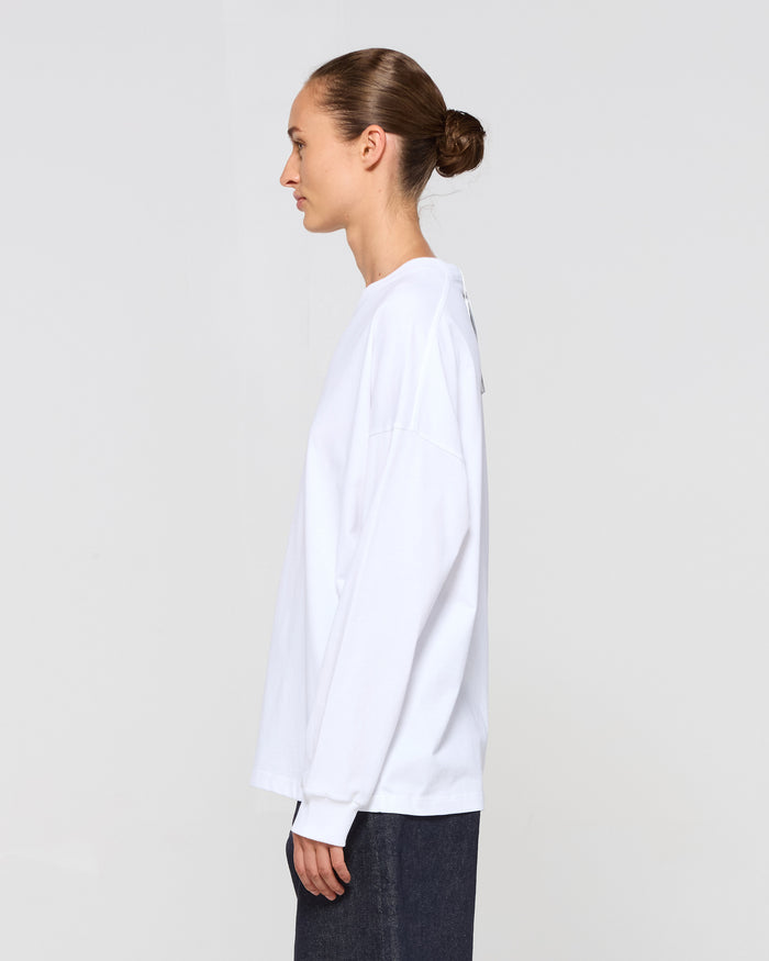 Classic Cotton Long Sleeve T-Shirt - White