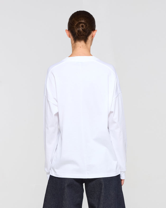 Classic Cotton Long Sleeve T-Shirt - White