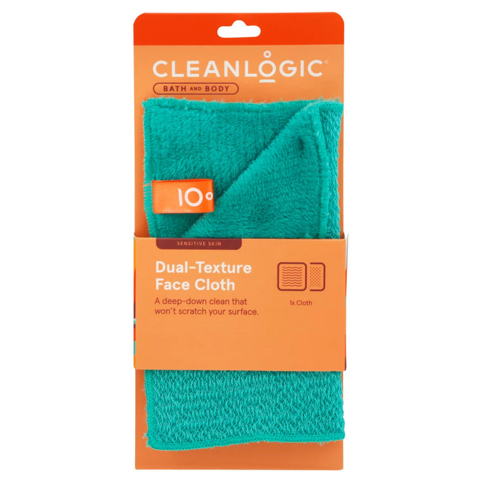 Cleanlogic Dual-Texture Face Cloth for Sensitive Skin 1Pc  منشفة الوجه من كلين لوجك