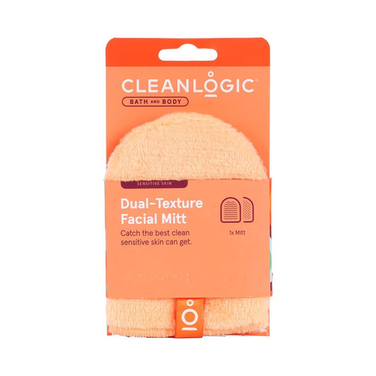 Cleanlogic Dual-Texture Facial Mitt for Sensitive Skin كف مقشر الجسم من كلين لوجيك