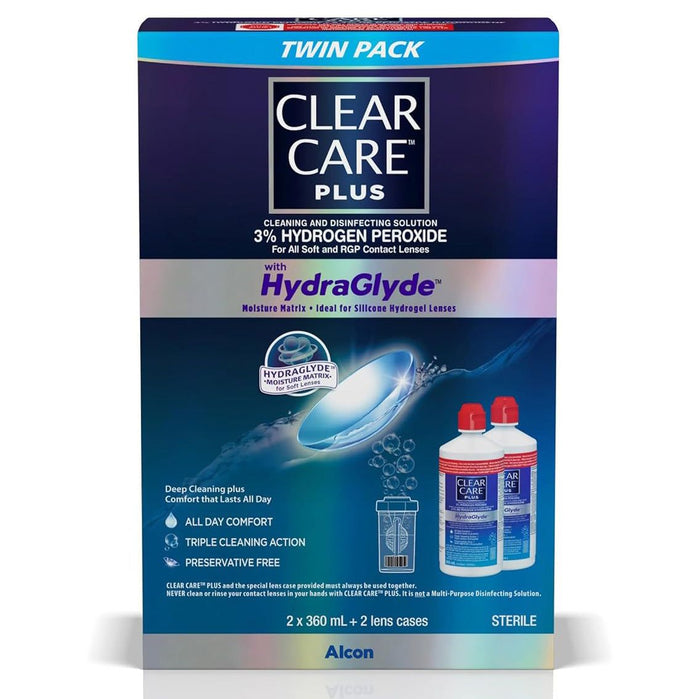 Clear Care® Plus with HydraGlyde Twin Pack