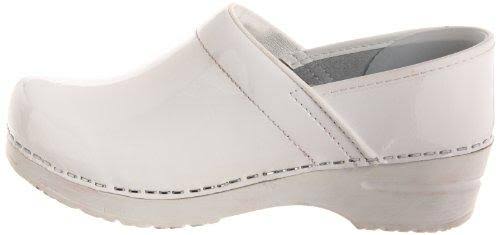 Clearance Sanita White Professional Celina Patent Leather Shoes