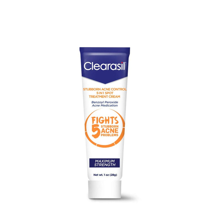 CLEARASIL Stubborn Acne Control 5 In 1 Spot Treatment Cream كريم موضعي لعلاج حبوب البشرة