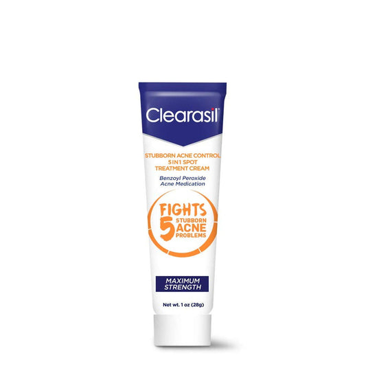 CLEARASIL Stubborn Acne Control 5 In 1 Spot Treatment Cream كريم موضعي لعلاج حبوب البشرة