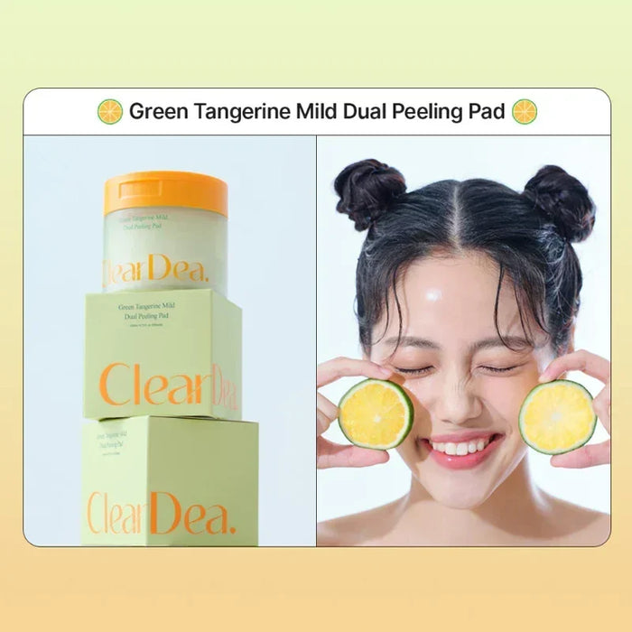 [ClearDea] Green Tangerine Mild Dual Peeling Pad 140ml 50EA - Ballagrio