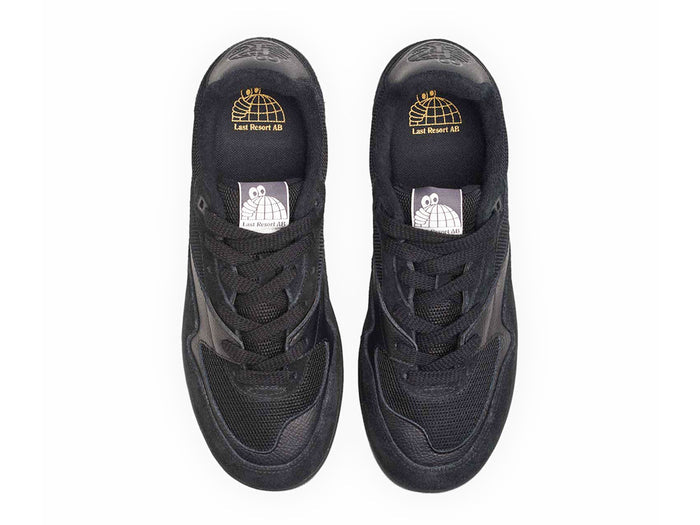CM002-Lo Suede Leather Mesh - Black / Black