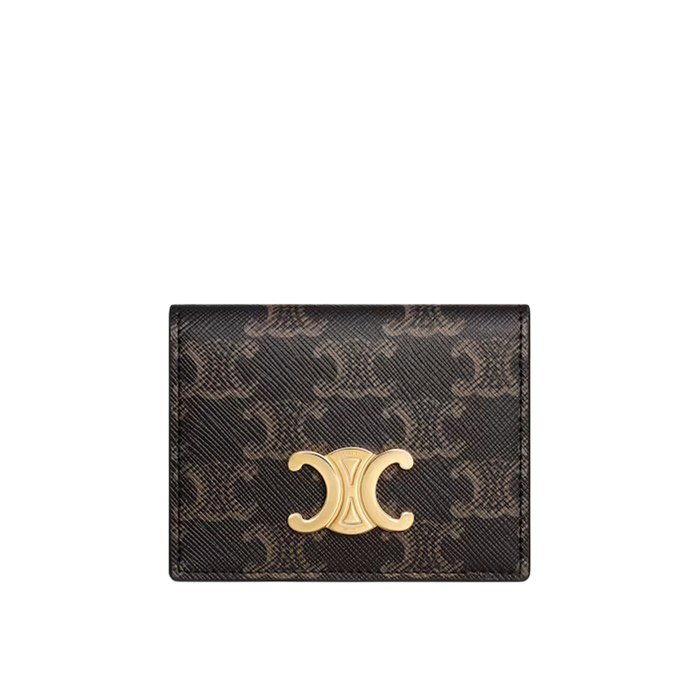 Compact Wallet With Coin Triomphe in Triomphe Canvas