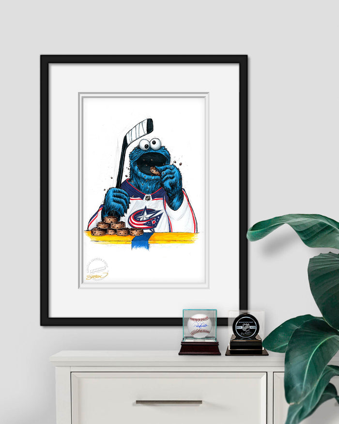 Cookie Monster x NHL Blue Jackets Limited Edition Art Print