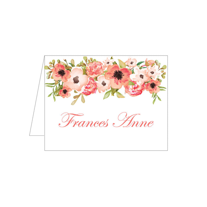 Coral Floral Folded Note - Barque Gifts