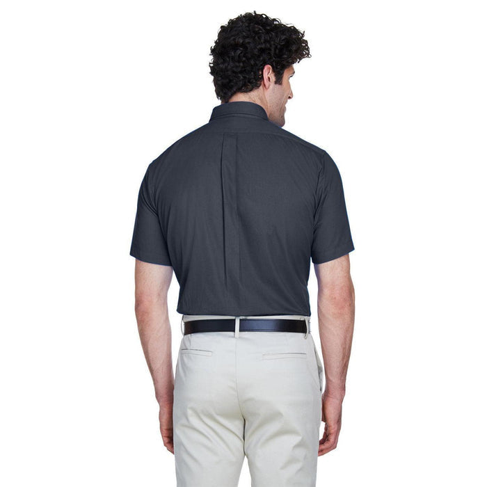 no-logo Core 365 Optimum Short-Sleeve Twill Shirt-Men's Dress Shirts-CORE365-Thread Logic